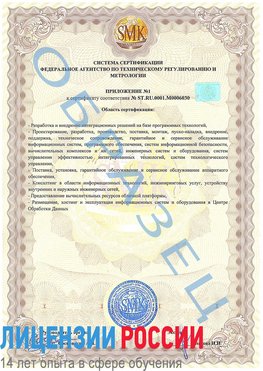 Образец сертификата соответствия (приложение) Армянск Сертификат ISO 27001